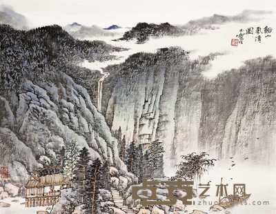 宋玉麟 溪山气清图 镜心 31×40cm